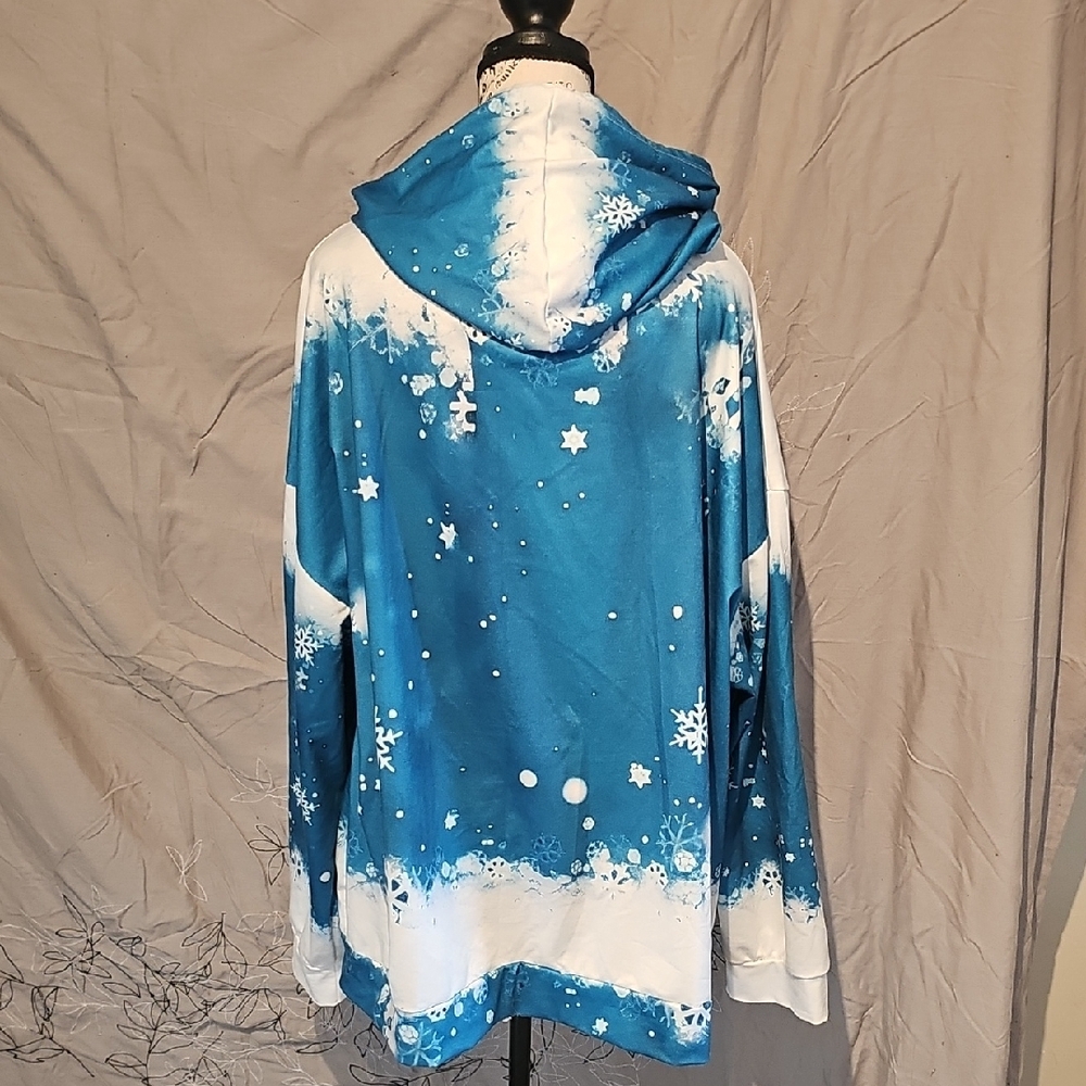 Source Unknown White and Blue Bunny Graphic Pullover Hoodie - Picture 3 of 4